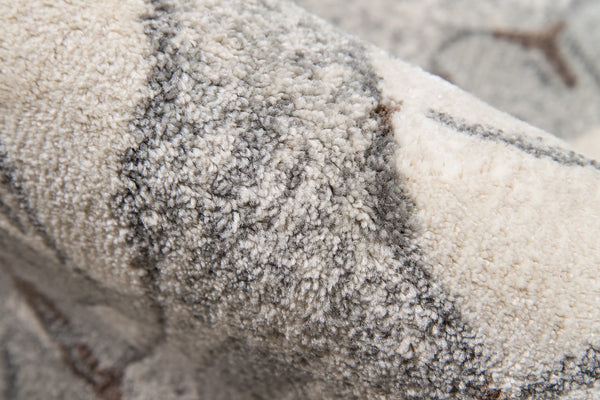 Momeni Luxe LX-09 Machine Made Casual Floral Indoor Area Rug Grey 9'3" x 12'6" LUXE0LX-09GRY93C6