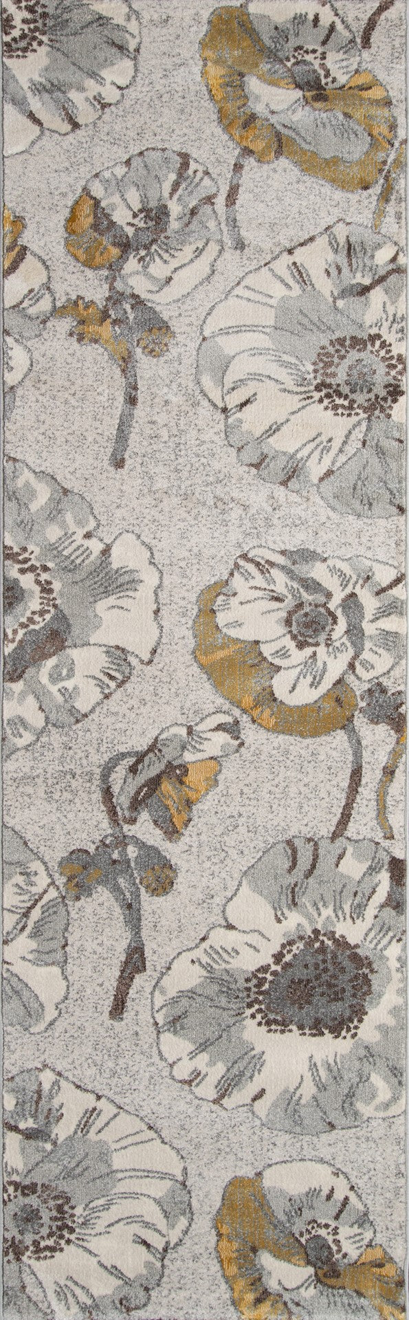 Momeni Luxe LX-09 Machine Made Casual Floral Indoor Area Rug Grey 9'3" x 12'6" LUXE0LX-09GRY93C6