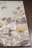 Momeni Luxe LX-10 Machine Made Casual Floral Indoor Area Rug Grey 9'3" x 12'6" LUXE0LX-10GRY93C6