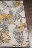 Momeni Luxe LX-11 Machine Made Casual Floral Indoor Area Rug Grey 9'3" x 12'6" LUXE0LX-11GRY93C6