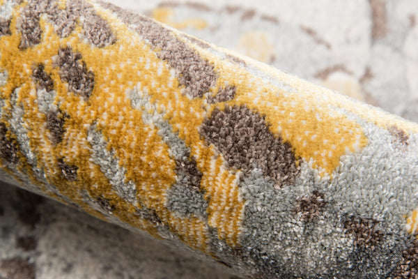 Momeni Luxe LX-11 Machine Made Casual Floral Indoor Area Rug Grey 9'3" x 12'6" LUXE0LX-11GRY93C6