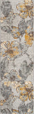 Momeni Luxe LX-11 Machine Made Casual Floral Indoor Area Rug Grey 9'3" x 12'6" LUXE0LX-11GRY93C6