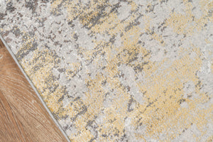 Momeni Luxe LX-12 Machine Made Casual Vintage, Distressed Design Indoor Area Rug Gold 9'3" x 12'6" LUXE0LX-12GLD93C6