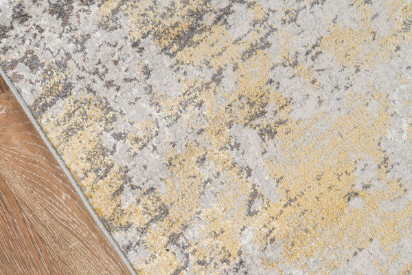 Momeni Luxe LX-12 Machine Made Casual Vintage, Distressed Design Indoor Area Rug Gold 9'3" x 12'6" LUXE0LX-12GLD93C6