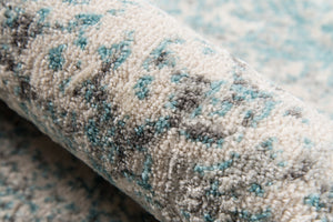 Momeni Luxe LX-16 Machine Made Transitional Vintage, Distressed Design Indoor Area Rug Turquoise 9'3" x 12'6" LUXE0LX-16TQS93C6
