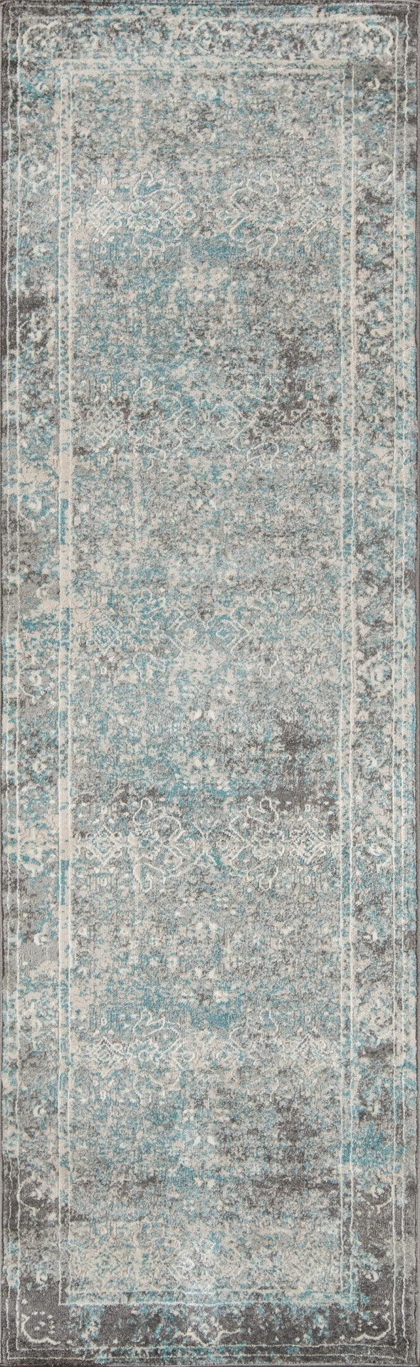 Momeni Luxe LX-16 Machine Made Transitional Vintage, Distressed Design Indoor Area Rug Turquoise 9'3" x 12'6" LUXE0LX-16TQS93C6