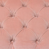 Luxe Accent Chair in Blush Pink Tufted Velvet Fabric with Polished Gold Stainless Steel Frame by Diamond Sofa