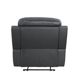 Lamruil Contemporary Recliner Gray Top Grain Leather #M1021A, Cost: $1.1/ft LV00074-ACME