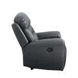 Lamruil Contemporary Recliner Gray Top Grain Leather #M1021A, Cost: $1.1/ft LV00074-ACME