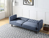 Qinven Contemporary Adjustable Sofa Dark Gray Velvet(#8167-10, Cost: $1.5/m)& Dark Walnut Leg LV00085-ACME