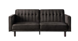 Qinven Contemporary Adjustable Sofa Dark Brown Velvet(#8167-56, Cost: $1.5/m)& Dark Walnut Leg LV00086-ACME