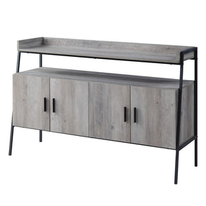 Samiya Industrial TV Stand Gray Oak & Black Finish LV00151-ACME