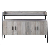 Samiya Industrial TV Stand Gray Oak & Black Finish LV00151-ACME