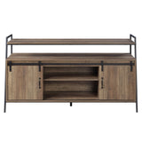 Rashawn Industrial TV Stand Rustic Oak & Black Finish LV00152-ACME