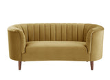 Millephri Transitional Loveseat Olive Yellow(#HCJ-21, Cost: $2.2 USD/per meter) LV00164-ACME