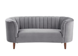 Millephri Transitional Loveseat Gray(#HCJ-38, Cost: $2.2 USD/per meter) LV00167-ACME