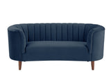 Millephri Transitional Loveseat Blue(#HCJ-48, Cost: $2.2 USD/per meter) LV00170-ACME