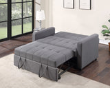 Vaiknock Contemporary Adjustable Sofa Gray Linen(#M-XM-3) LV00177-ACME