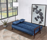 Nianzez Contemporary Adjustable Sofa Navy Velvet(#M-HLR-13) LV00178-ACME