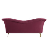 Callista Contemporary Sofa Red Velvet(#SOLAR 59, $ 29 RMB/m) LV00202-ACME