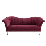 Callista Contemporary Sofa Red Velvet(#SOLAR 59, $ 29 RMB/m) LV00202-ACME