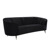 Achim Contemporary Sofa Black Velvet(#SOLAR 99, $ 29 RMB/m) LV00203-ACME