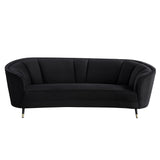 Achim Contemporary Sofa Black Velvet(#SOLAR 99, $ 29 RMB/m) LV00203-ACME