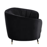 Achim Contemporary Sofa Black Velvet(#SOLAR 99, $ 29 RMB/m) LV00203-ACME