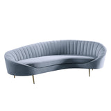 Ballard Contemporary Sofa Light Gray Velvet(#SOLAR 70, $ 29 RMB/m) LV00204-ACME