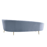 Ballard Contemporary Sofa Light Gray Velvet(#SOLAR 70, $ 29 RMB/m) LV00204-ACME