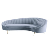 Ballard Contemporary Sofa Light Gray Velvet(#SOLAR 70, $ 29 RMB/m) LV00204-ACME