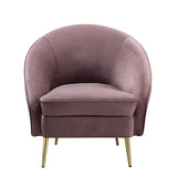 Abey Contemporary Chair Pink Velvet(#Monolith 61, $ 29 RMB/m) LV00206-ACME