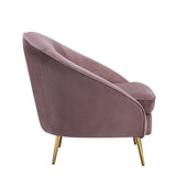 Abey Contemporary Chair Pink Velvet(#Monolith 61, $ 29 RMB/m) LV00206-ACME