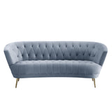 Bayram Contemporary Sofa Light Gray Velvet(#SOLAR 70, $ 29 RMB/m) LV00207-ACME