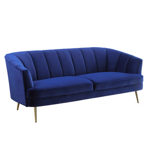 Eivor Contemporary Sofa Blue Velvet(#HE594-34L, $ 29 RMB/m) LV00210-ACME