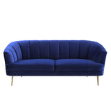 Eivor Contemporary Sofa Blue Velvet(#HE594-34L, $ 29 RMB/m) LV00210-ACME