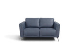 Astonic Contemporary Loveseat Blue Leather(#S09S.9030_LEATHER AND SPLIT) LV00213-ACME