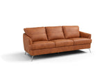 Safi Contemporary Sofa Cappuchino Leather(#S09S.9028_LEATHER AND SPLIT) LV00216-ACME