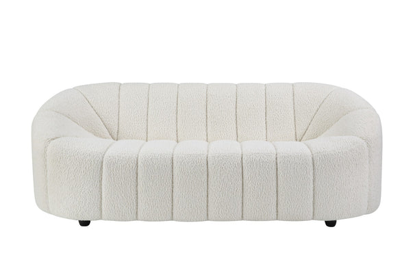 Osmash Contemporary Sofa White Teddy Sherpa(#HYM2101-3, $ 19 RMB/per meter) LV00229-ACME