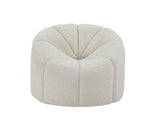 Osmash Contemporary Chair with Swivel White Teddy Sherpa(#HYM2101-3, $ 19 RMB/per meter) LV00230-ACME