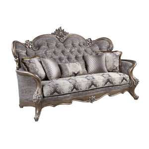 Elozzol Transitional Sofa with 5 pillows Fabric(Code#9901B-3, Cost: $5.5 USD/m) LV00299-ACME