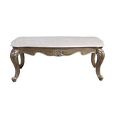 Elozzol Transitional Coffee Table Marble Top & Espresso Finish LV00302-ACME