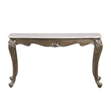 Elozzol Transitional Sofa Table Marble Top & Espresso Finish LV00304-ACME