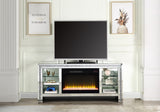 Noralie Glam TV Stand with Fireplace & LED Mirrored & Faux Diamonds LV00317-ACME