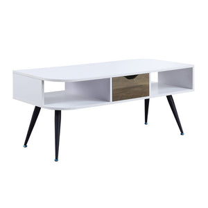 Halima Contemporary Coffee Table White Finish LV00322-ACME