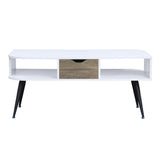 Halima Contemporary Coffee Table White Finish LV00322-ACME