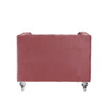 HeiberoII Contemporary Chair Pink Velvet(#108-15, $13 RMB/m), Pillow(#ZM-1) LV00329-ACME