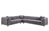 Wugtyx Contemporary Sectional Sofa with 3 Pillows