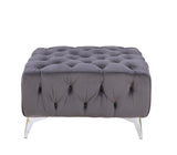 Wugtyx Contemporary Sectional - Ottoman Dark Gray Velvet(#MJ11-71, $13 RMB/m) LV00336-ACME