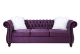 Thotton Transitional Sofa with 2 Pillows Purple Velvet(#Great-88, $13 RMB/m), Pillow(#ZM-1) LV00340-ACME